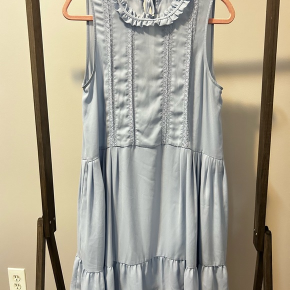 Aritzia Sunday Best Light Blue Raleigh Babydoll Dress Sz Small - Picture 2 of 5